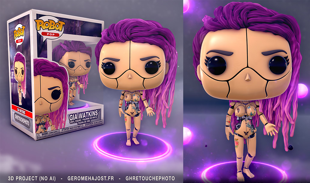 image Figurine Pop 3D Robot Gia Watkins